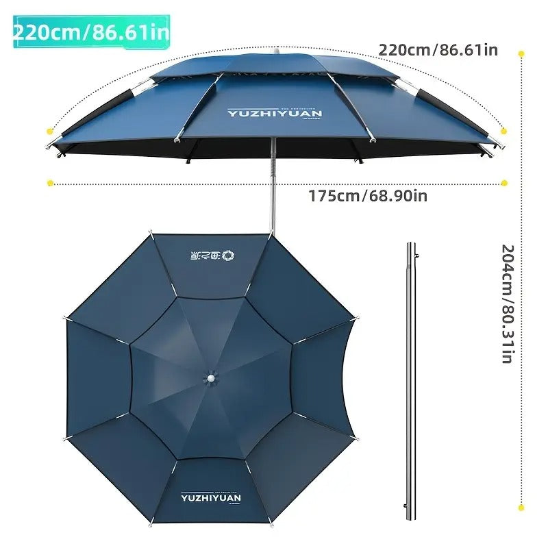 NNETM Fishing Umbrella Outdoor Sunshade Parasol with Pole