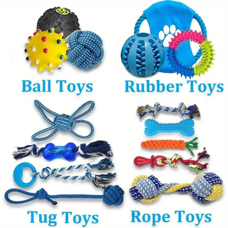 NNETM Dog Chew Toy Set Assortment (15-Pack)
