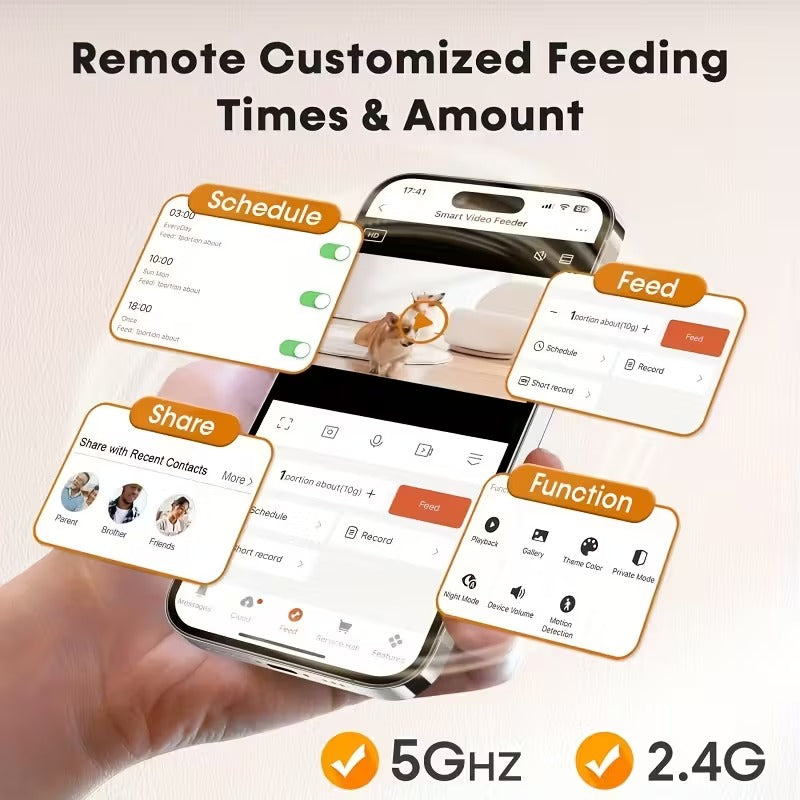NNETM Automatic Pet Feeder with Camera and WiFi Control-3