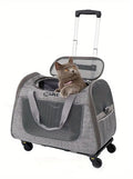 NNETM Pet Rolling Carrier with Detachable Wheels-0