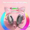 NNETM RGB Cat Ear Wired Gaming Headset with Mic