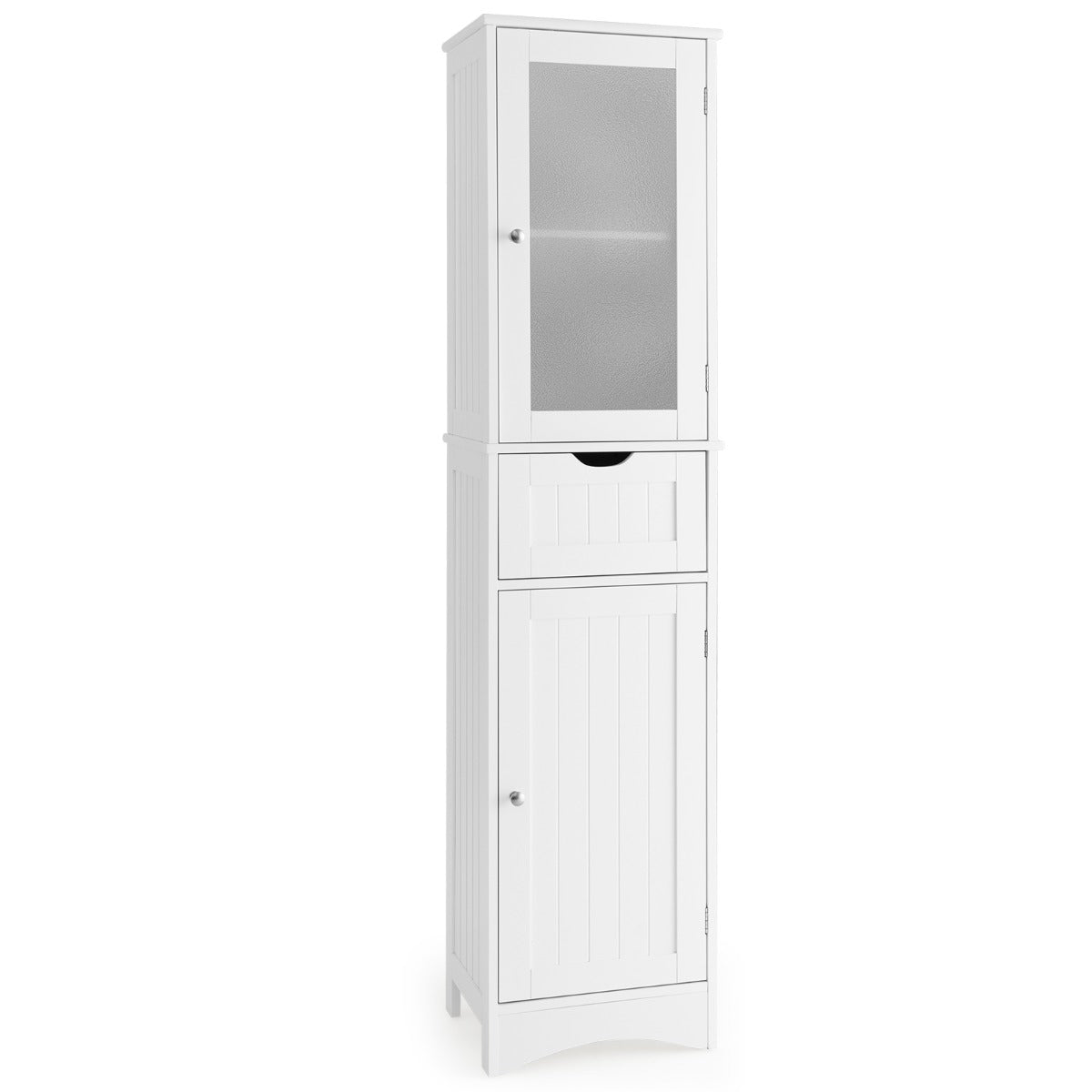 NNECW Tall Bathroom Storage Cabinet with 2 Doors & 1 Drawer