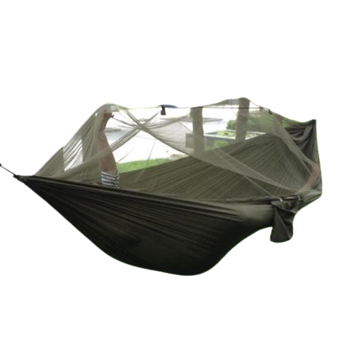 NNEOBA 1-2 Person Portable Outdoor Camping Hammock with Mosquito Net High Strength Parachute Fabric Hanging Bed Hunting Sleeping Swing