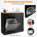 NNECW Kitchen Trash Can with Adjustable Shelf for Kitchen