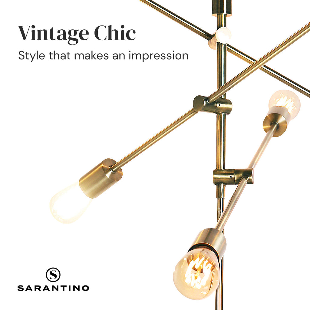 NNEDPE 6-Light Metal Sputnik Floor Lamp
