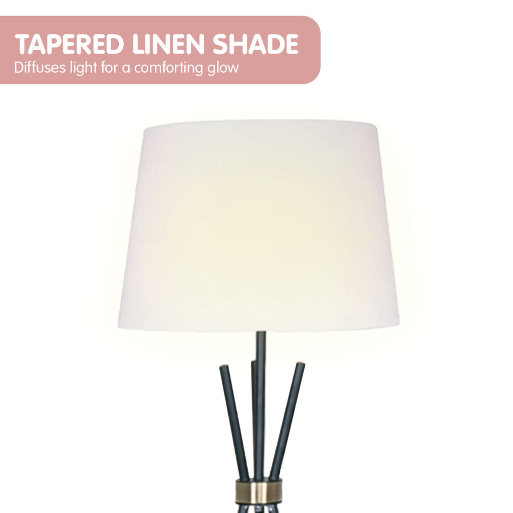 NNEDPE Sarantino Tripod Floor Lamp in Metal and Antique Brass