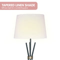 NNEDPE Sarantino Tripod Floor Lamp in Metal and Antique Brass