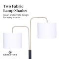 NNEDPE Black Metal Task Floor Lamp