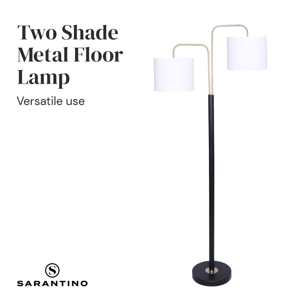 NNEDPE Black Metal Task Floor Lamp