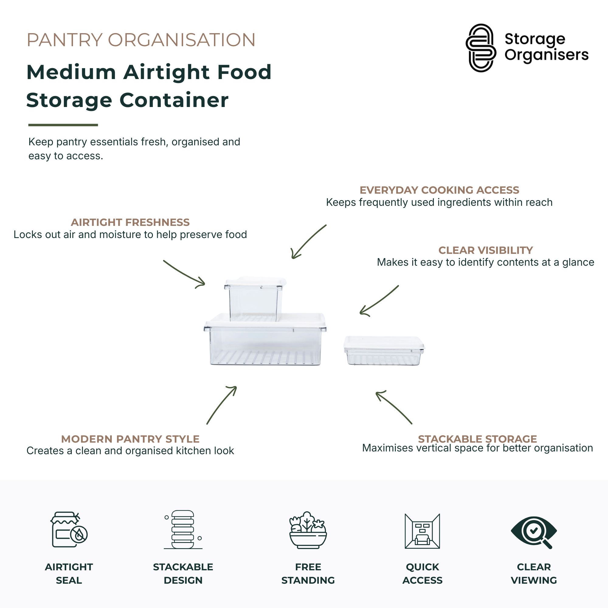 Medium Airtight Food Storage Container-4