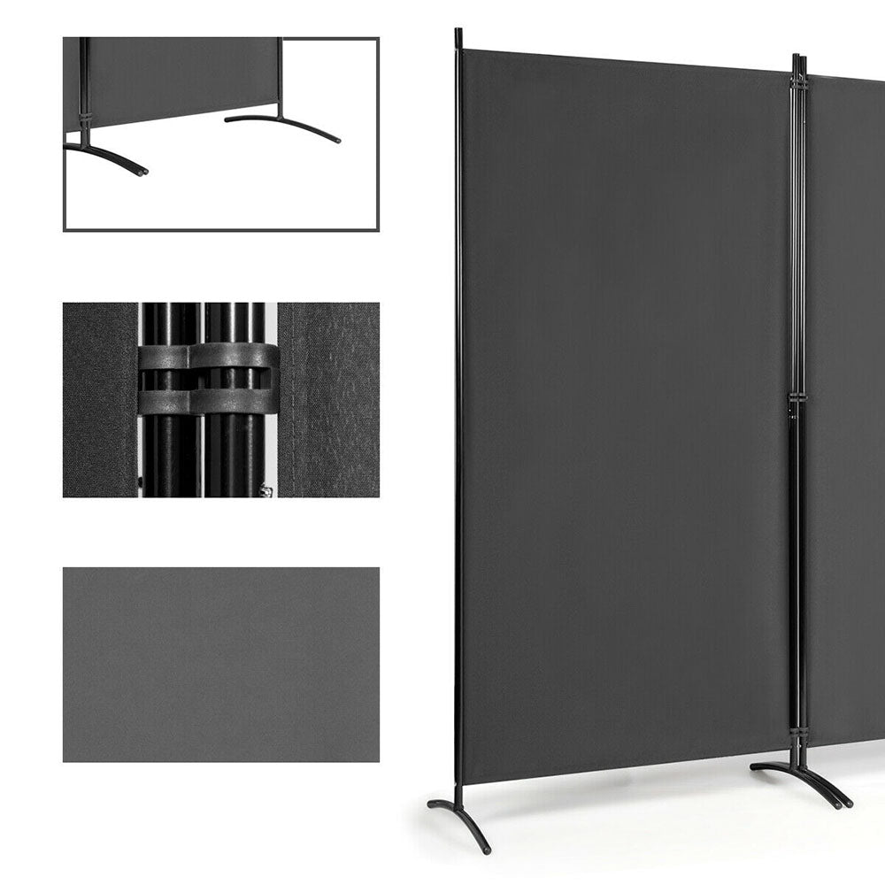 Mobil térelválasztó 260x180cm, szürke-2
