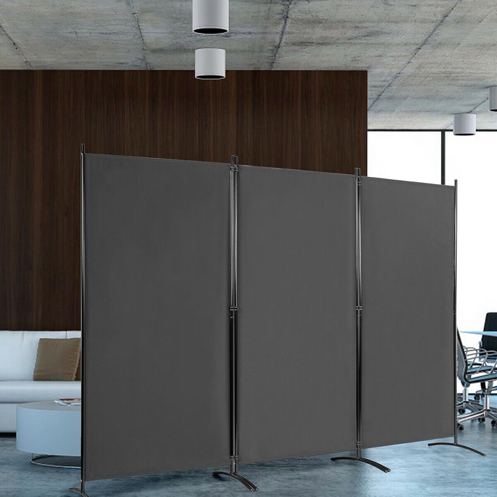 Mobil térelválasztó 260x180cm, szürke-4