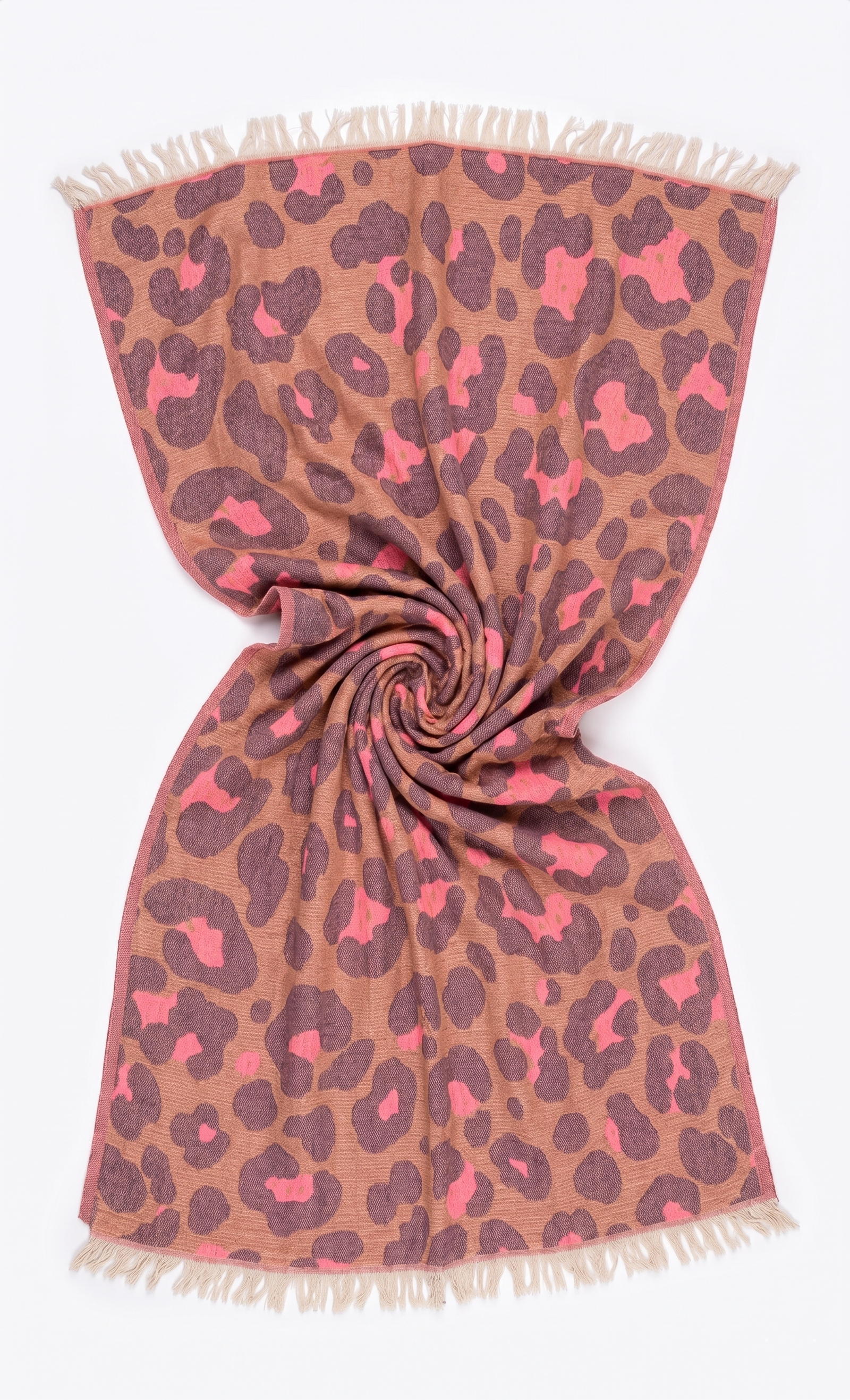 Quick-Dry Cotton Towel – Lightweight Beach & Travel Towel – Camel & Rose – Jacquard Neon Safari-3
