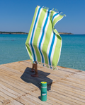 Quick-Dry Towel – Lightweight Beach & Travel Towel – Lime & Ocean Blue –  Recycled Cotton Coral Coast-0