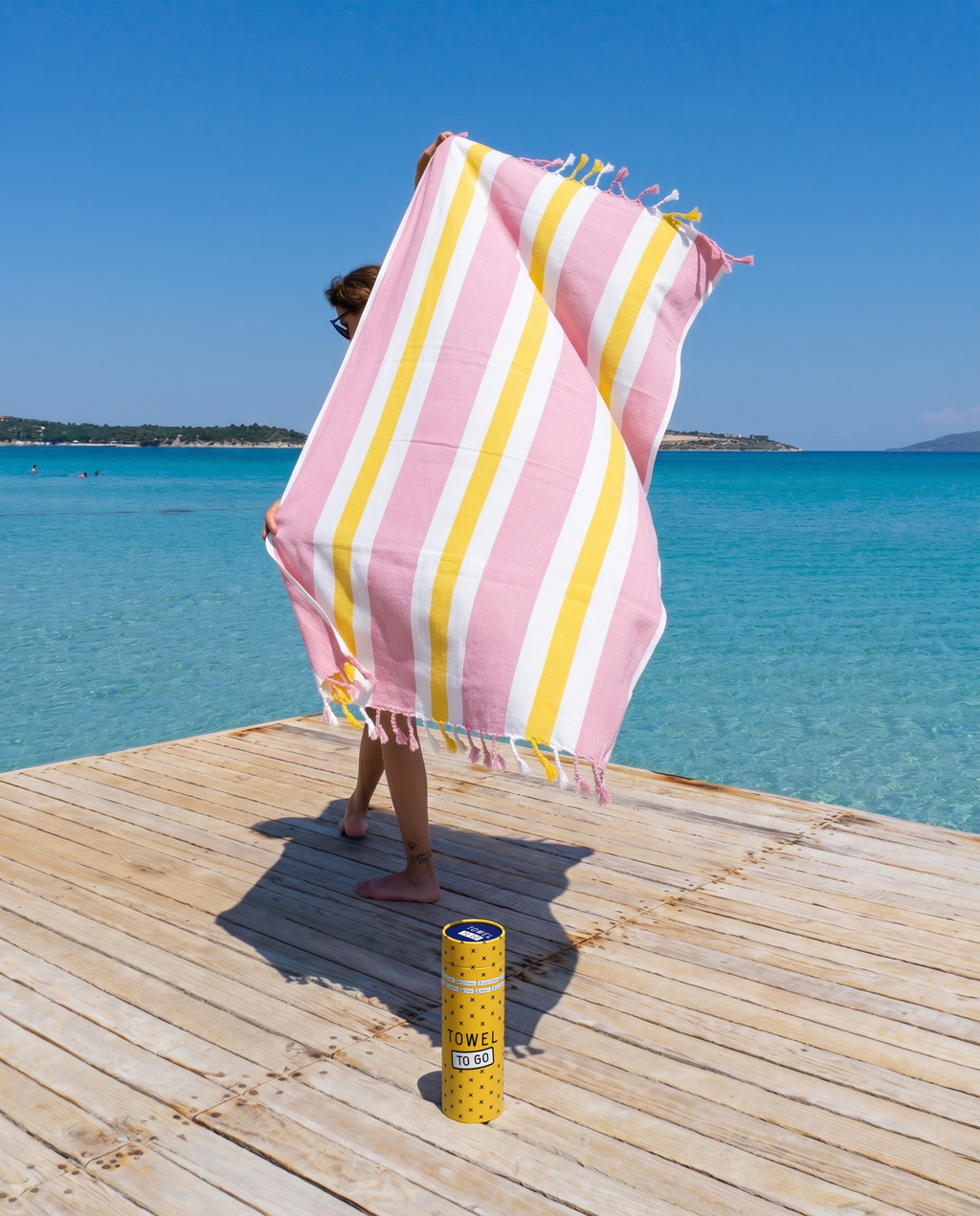 Quick-Dry Towel – Lightweight Beach & Travel Towel – Rose & Sunset –  Recycled Cotton Coral Coast-0