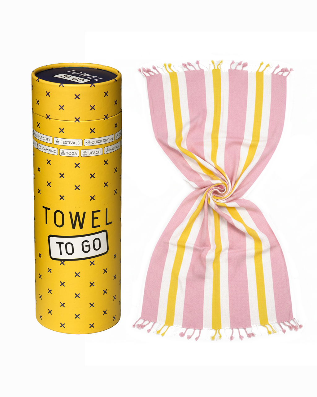 Quick-Dry Towel – Lightweight Beach & Travel Towel – Rose & Sunset –  Recycled Cotton Coral Coast-2