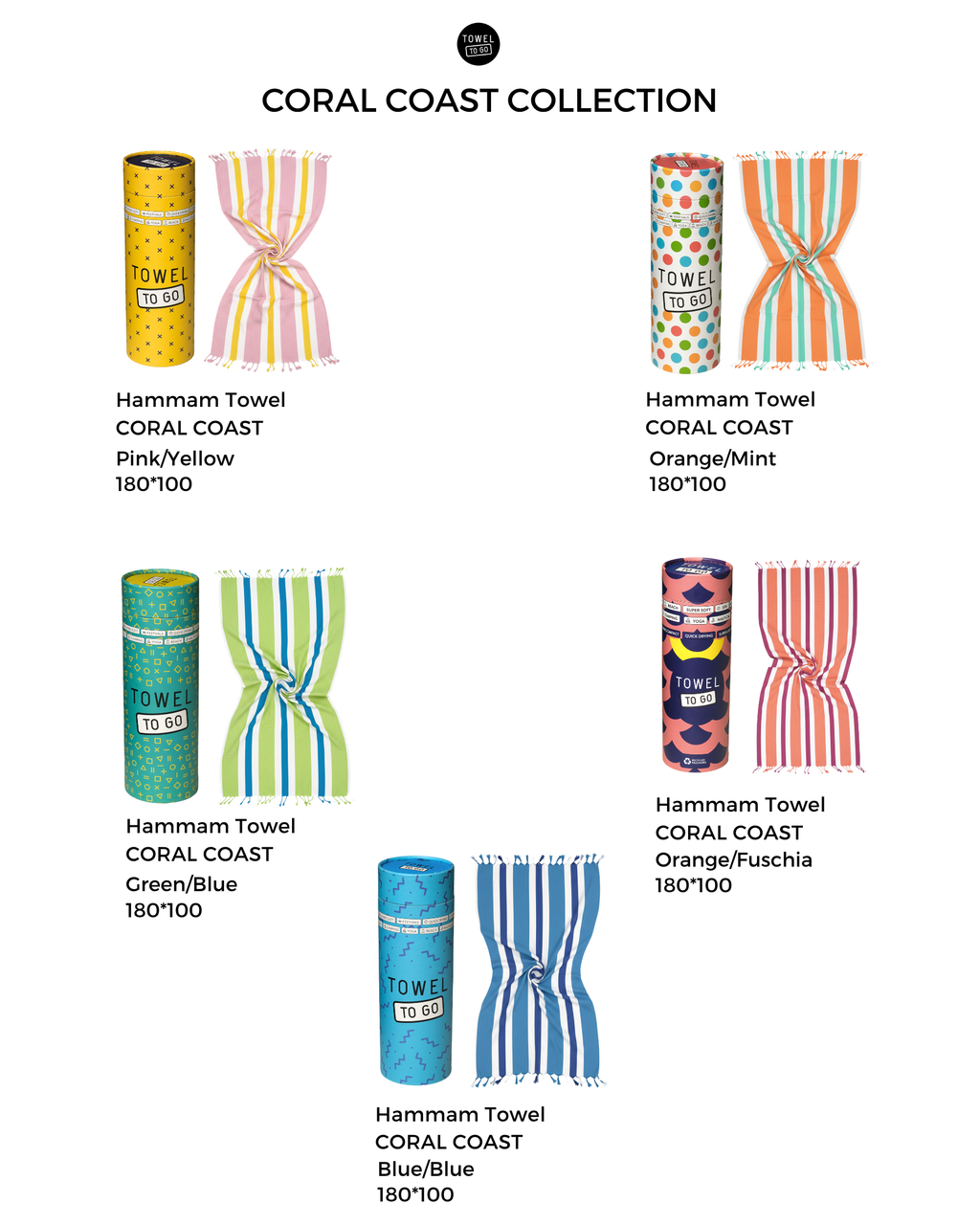 Quick-Dry Towel – Lightweight Beach & Travel Towel – Rose & Sunset –  Recycled Cotton Coral Coast-4