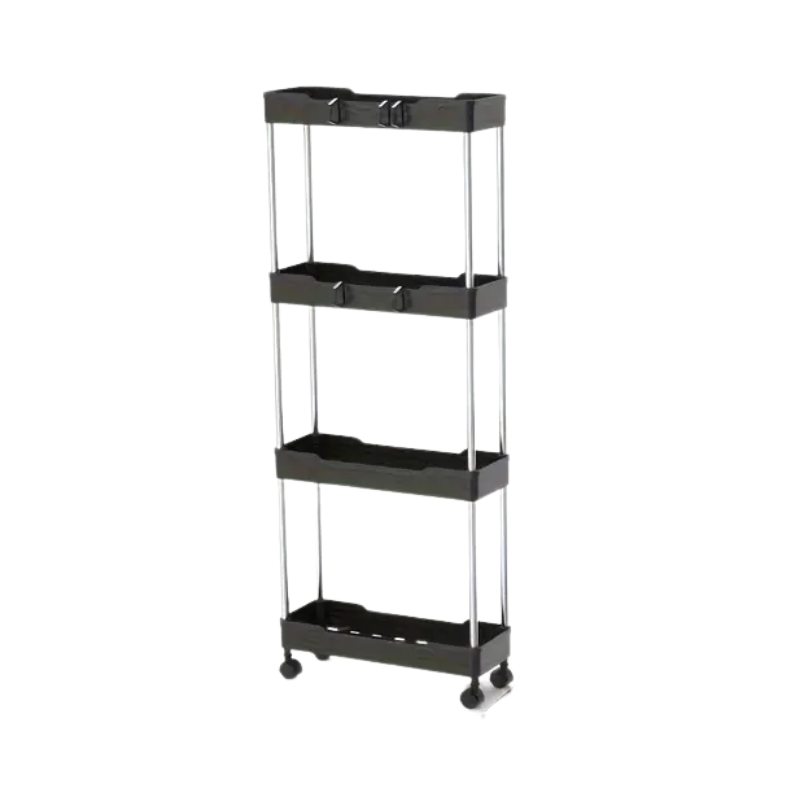 NNETM Bathroom Storage Cart with 4-Tier Rolling Organizer