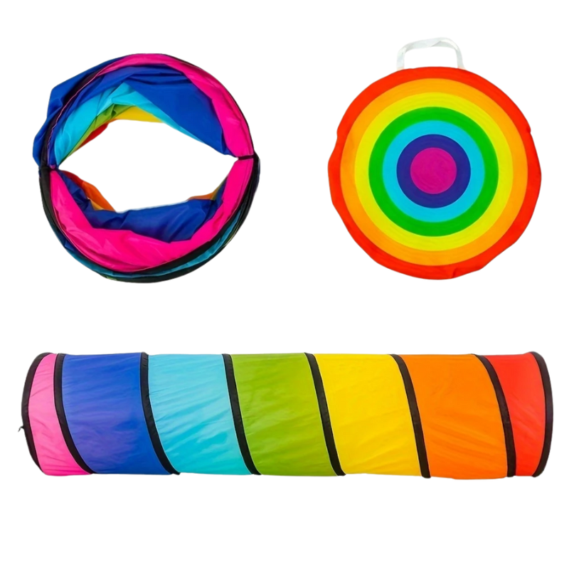 NNETM Pop-Up Pet Crawl Tunnel Tent with Toys-0