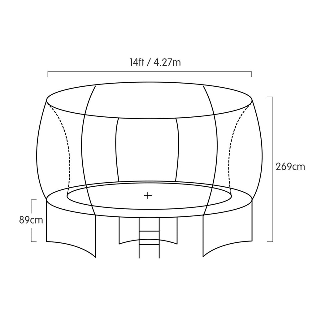 NNEDPE Twister 14ft Springless Trampoline