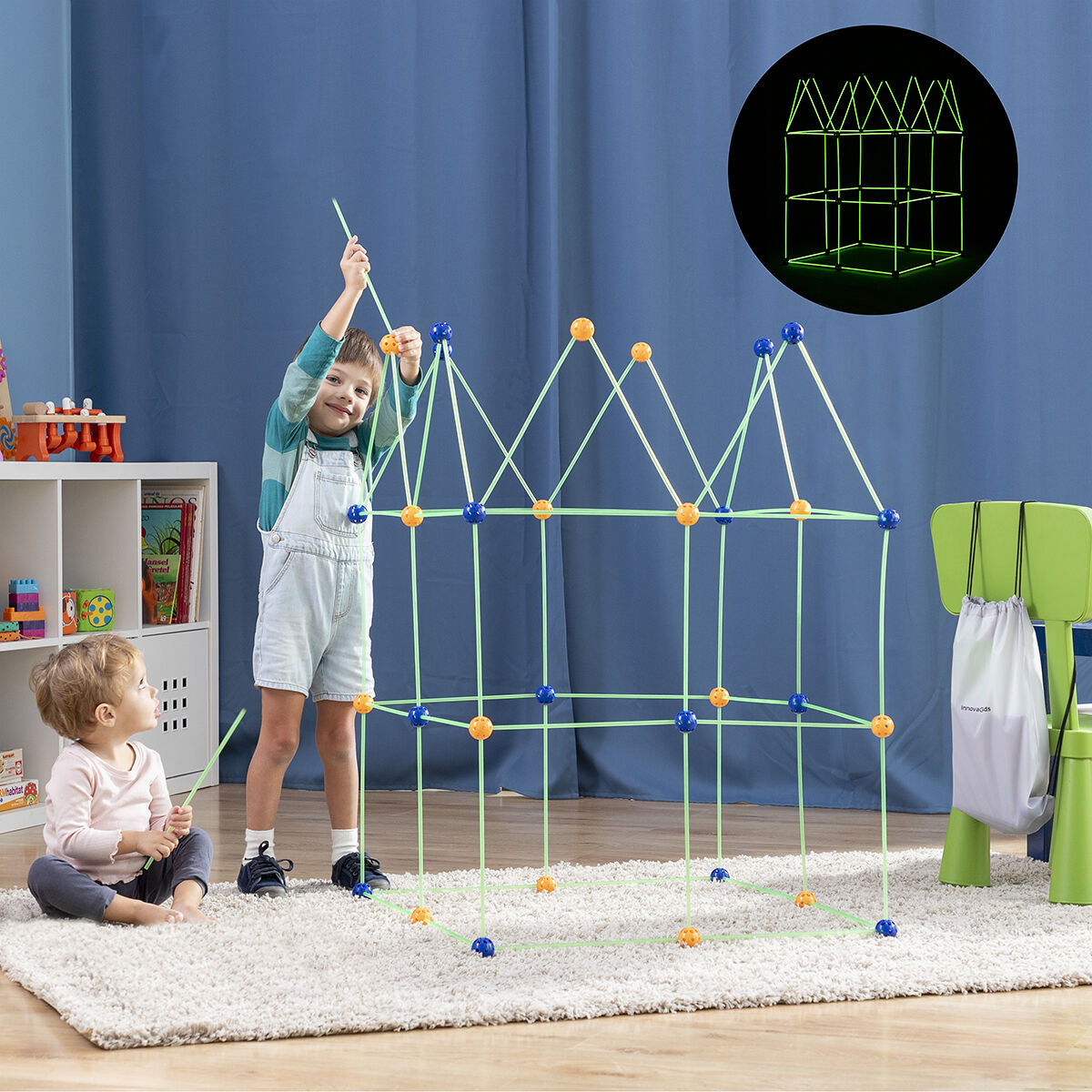 Children’s Fort Building Kit Archikitt InnovaGoods 85 Pieces-0