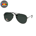 Spectrum polarized sunglasses pilot black green men